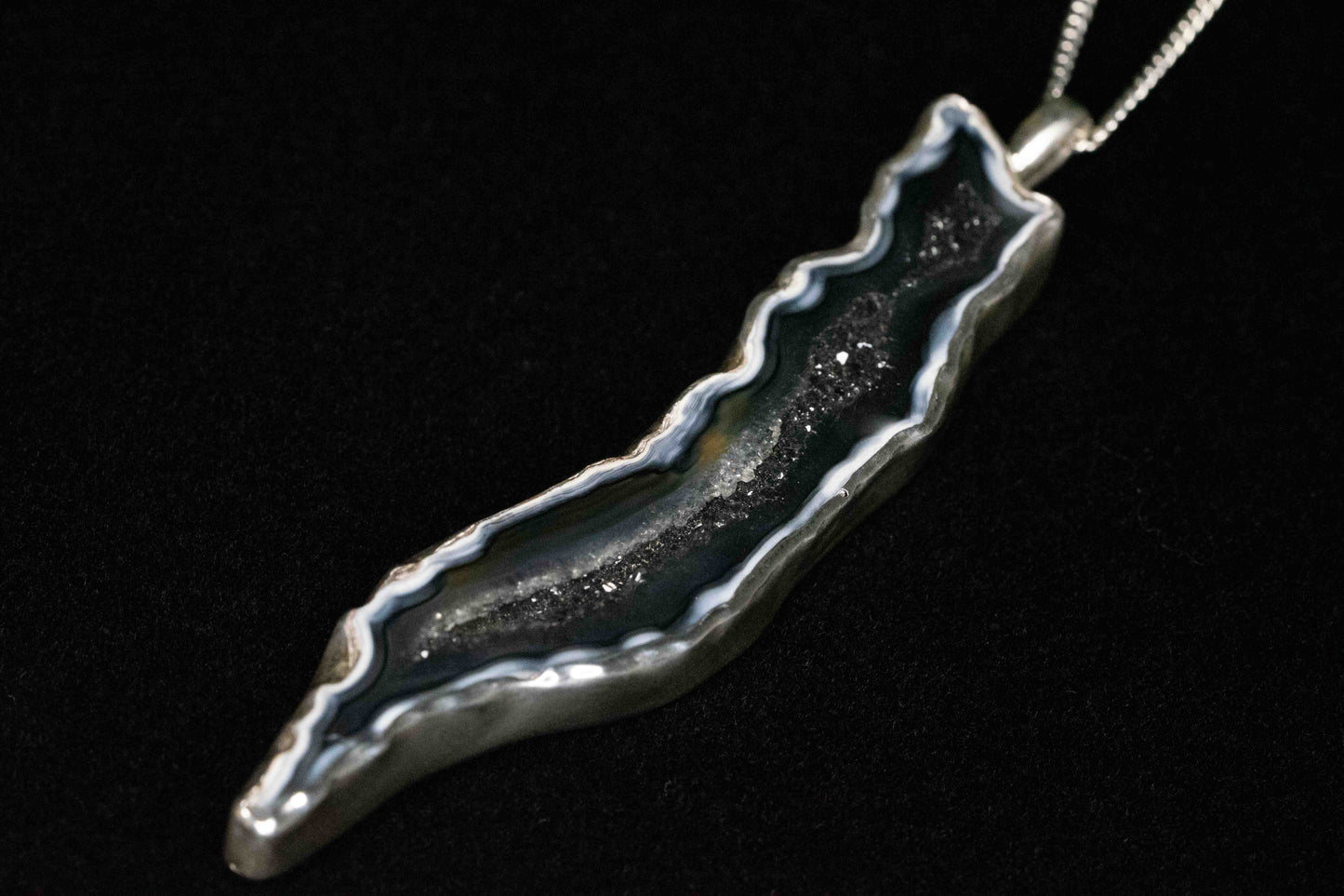 Coral Geode Necklace