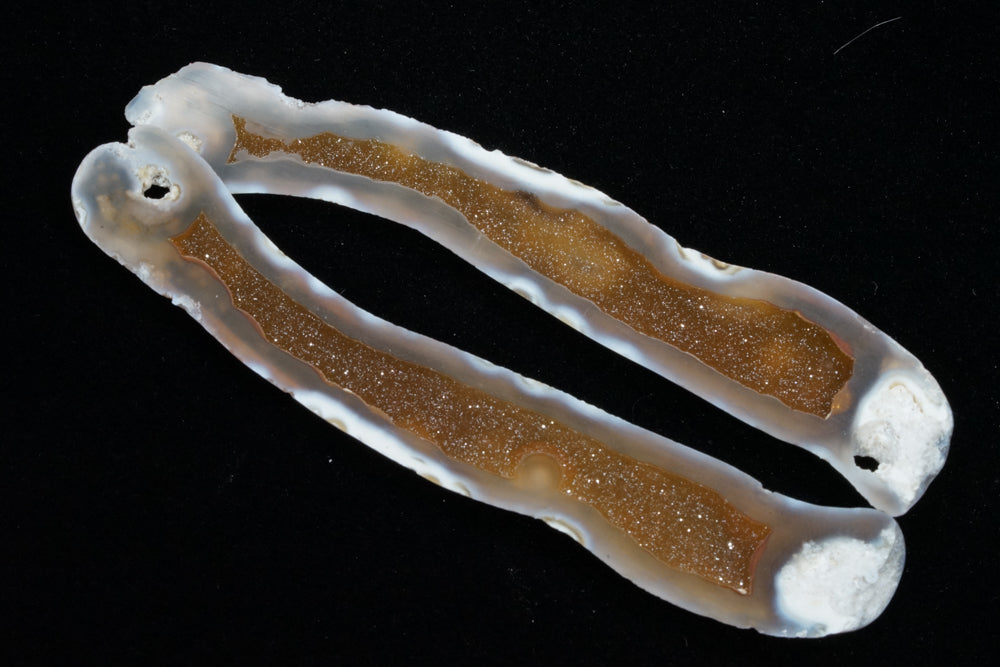 Polished Coral Geode/Fossil Pair with Crystals