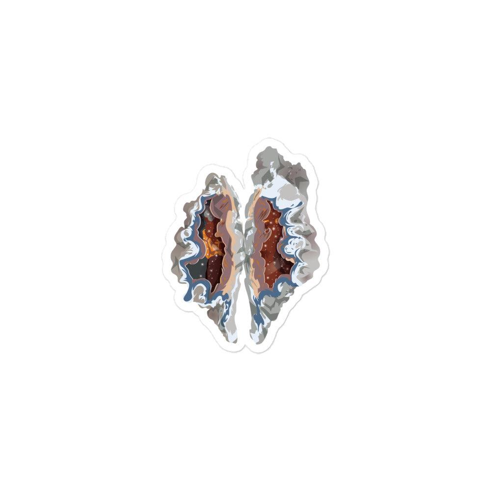 Coral Geode Sticker